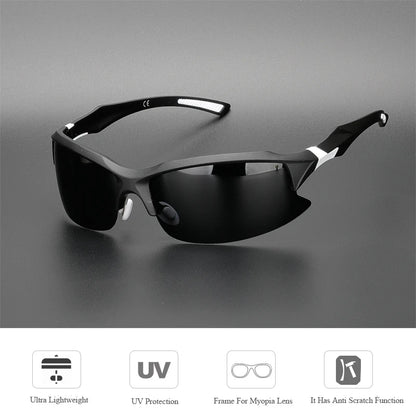 Professional Polarized Cycling Glasses - UV 400 Protection, TR90 Frame, Ideal for Outdoor Sports, Driving, Fishing - Multiple Styles