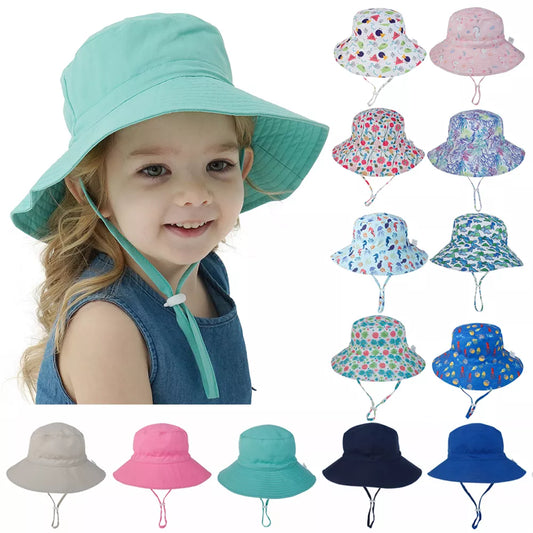 Adjustable Summer Baby Sun Hat with UV Protection - Breathable Neck and Ear Cover, Outdoor Beach Cap for Boys and Girls (0-8 Years)