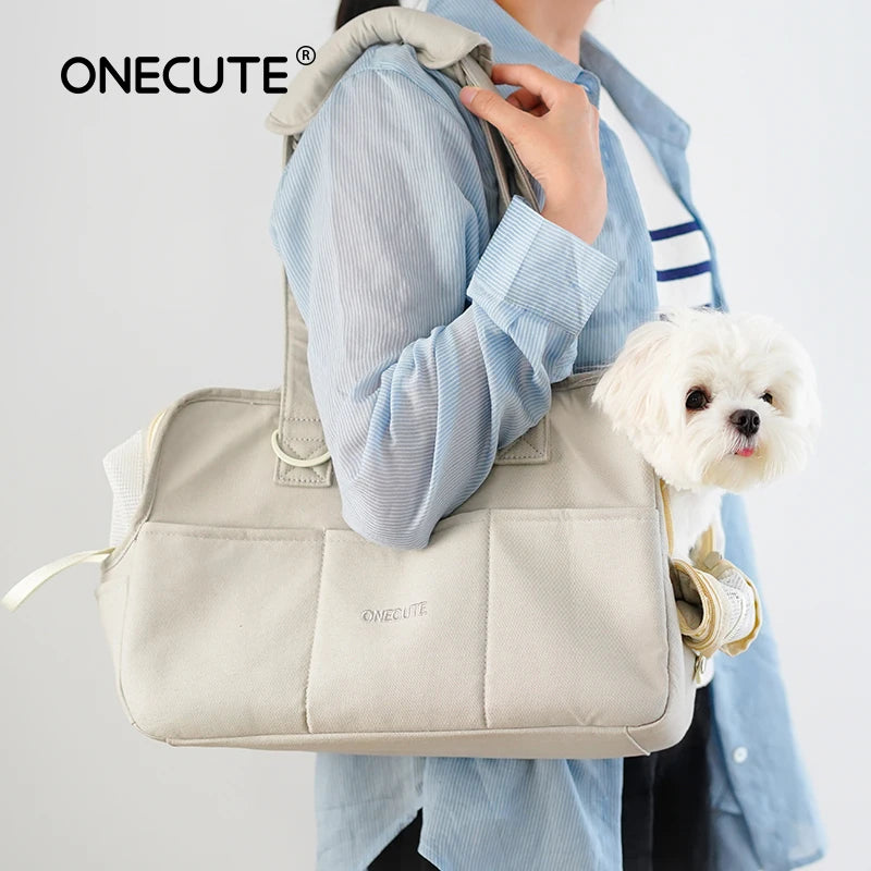 Portable Dog Carrier Shoulder Bag - Stylish Pet Travel Handbag for Small Dogs & Cats, Perfect for Chihuahua, Yorkshire & More