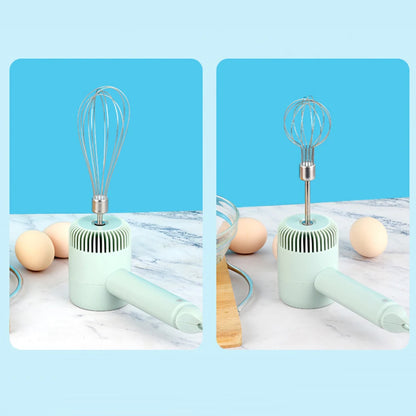 Portable USB Electric Food Mixer & Wireless Hand Blender - 3-Speed Egg Beater, Garlic Crusher, Dough & Cream Masher - Kitchen Tool