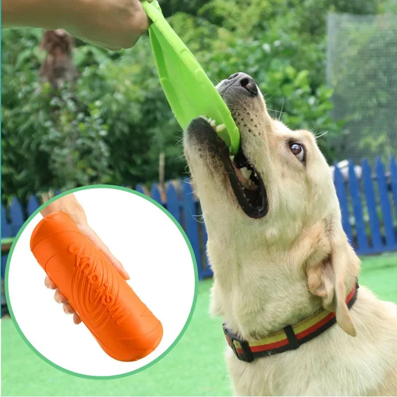 Durable Silicone Dog Flying Disc - Chew-Resistant Interactive Toy for Puppies & Dogs (15/18/22cm)