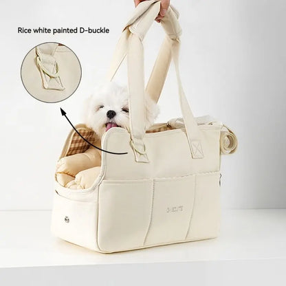 Portable Dog Carrier Shoulder Bag - Stylish Pet Travel Handbag for Small Dogs & Cats, Perfect for Chihuahua, Yorkshire & More