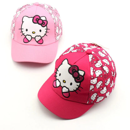 Cute Hello Kitty Kids Baseball Cap - Sanrio Anime Sun Cap for Girls, Spring/Summer Cartoon Fashion Gift