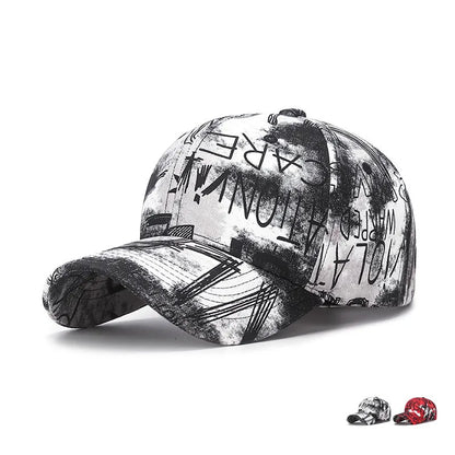 Cool Fashion Graffiti Baseball Cap, Unisex Street Style Adjustable Visor Hat, Trendy Sun Protection for Men & Women