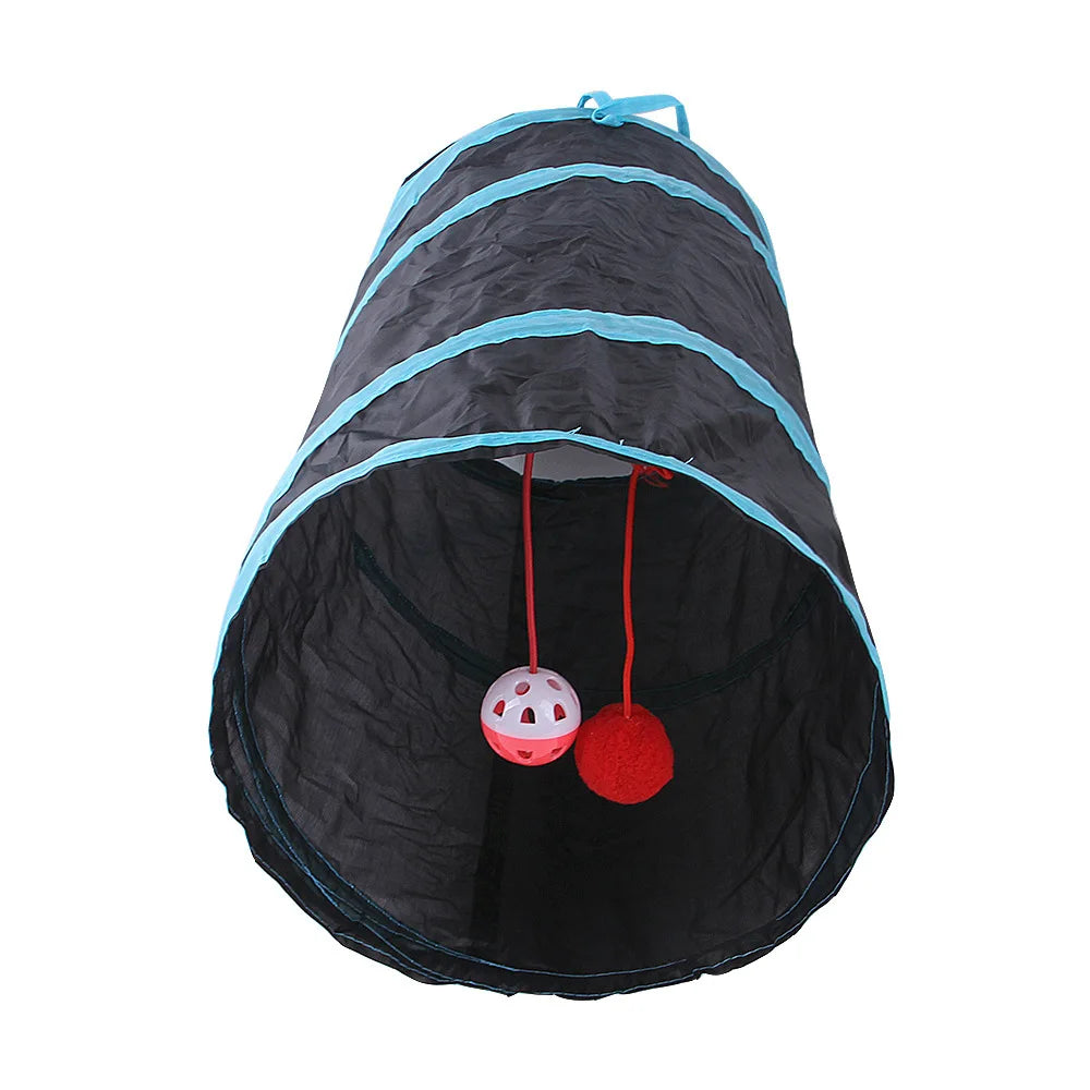 Foldable Cat Tunnel - Interactive Play Tunnel for Indoor Cats, Breathable and Durable Pet Toy