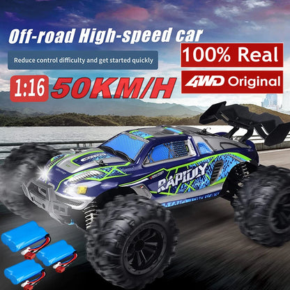 1:16 Scale 4WD Brushless RC Car – 80KM/H High-Speed Off-Road Monster Truck with 2.4GHz Remote Control for Kids & Adults