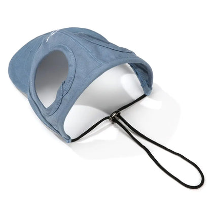 Adjustable Pet Baseball Hat for Dogs and Cats - Summer Outdoor Travel Sun Cap with Ear Holes