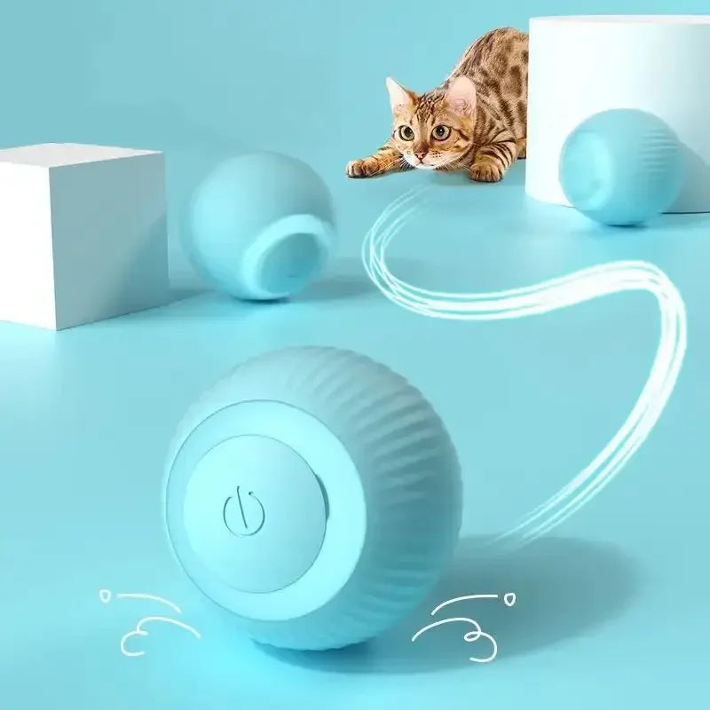 Smart Rechargeable Rolling Ball Cat Toy - Interactive Motion Ball for Indoor Play