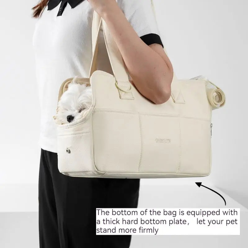 Portable Dog Carrier Shoulder Bag - Stylish Pet Travel Handbag for Small Dogs & Cats, Perfect for Chihuahua, Yorkshire & More