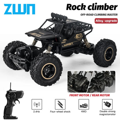 4WD Remote Control Car with LED Lights - High-Speed Off-Road Buggy, Remote Control Truck for Kids