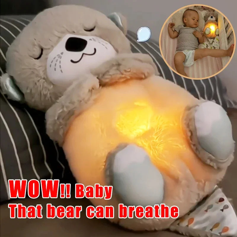 Soothing Baby Otter Plush Toy with Music and Light,  Sleep Companion for Infants and Children