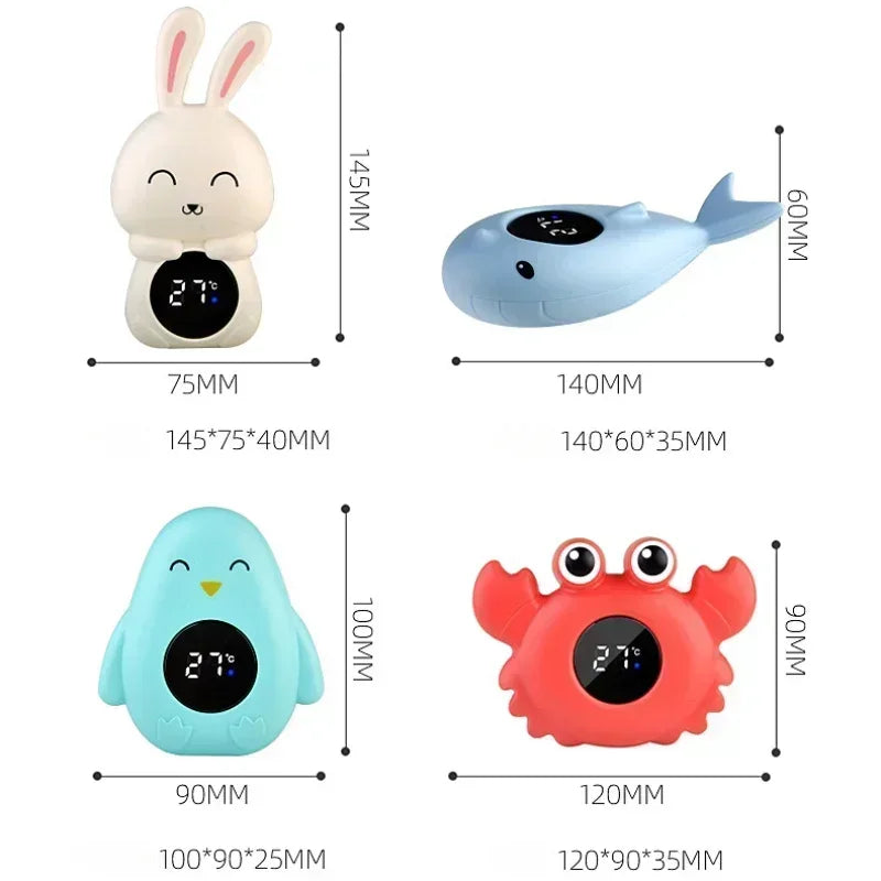 Digital Floating Baby Bath Thermometer - LED Display Temperature Tester with Cartoon Design for Safe and Fun Bath Time