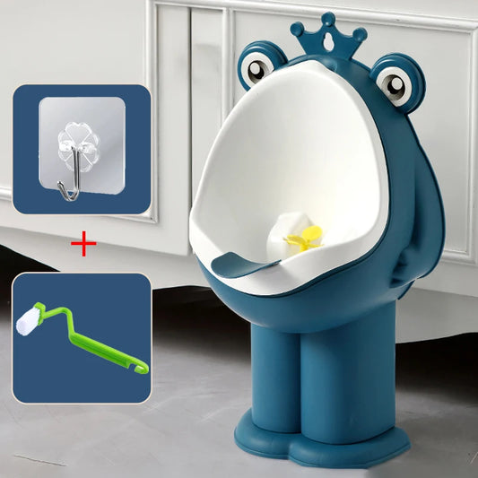 Wall-Mounted Cartoon Frog Urinal for Boys - Adjustable, Easy-to-Clean, Portable Children's Toilet