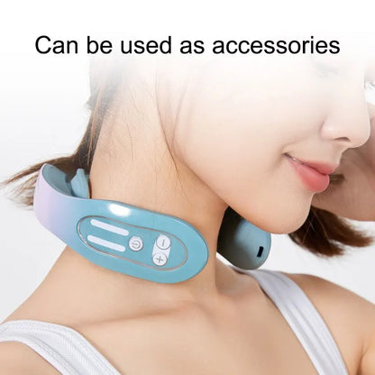 Advanced 2-in-1 Neck and Shoulder Massager with Blue Light Hot Compress and Gradient Color