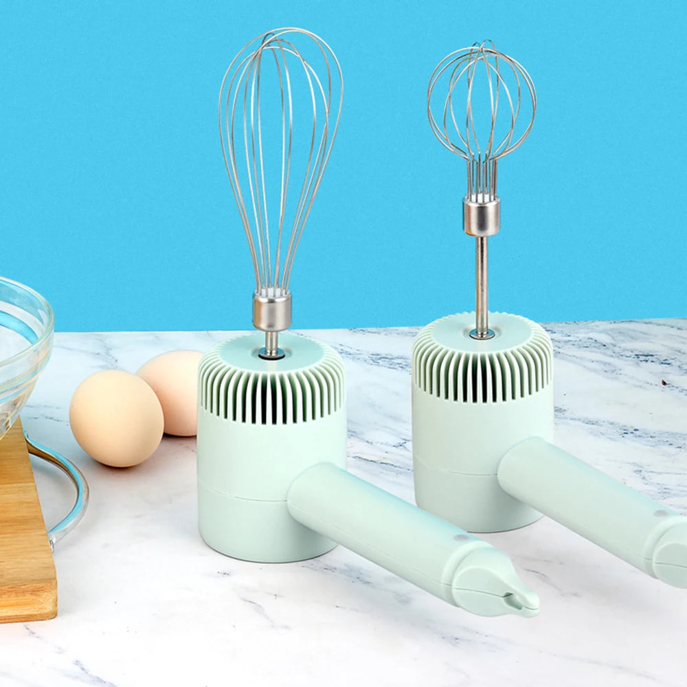 Portable USB Electric Food Mixer & Wireless Hand Blender - 3-Speed Egg Beater, Garlic Crusher, Dough & Cream Masher - Kitchen Tool