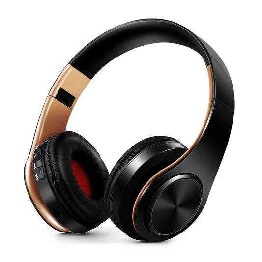 HIFI Stereo Bluetooth Headphones with FM Radio, SD Card Support, and Built-in Mic - For Mobile, Xiaomi, iPhone, Samsung, and Tablets