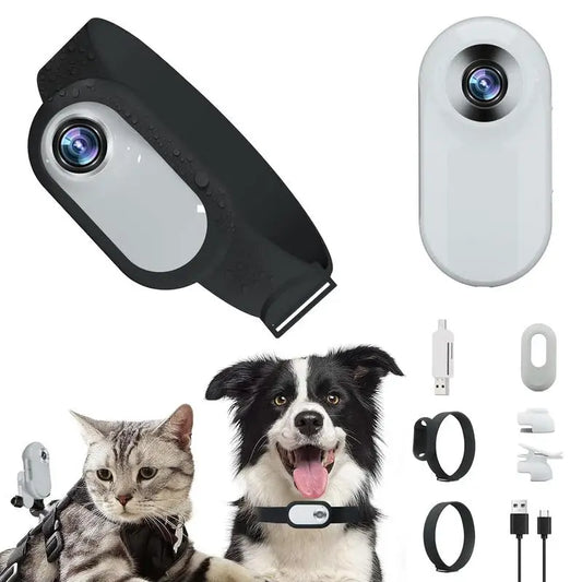 HD Mini Pet Collar Camera - No Wi-Fi Required | 1080P Cat & Dog Tracker with Video Recording, Portable Pet Accessories