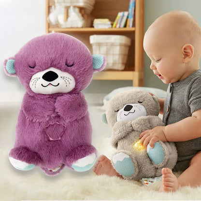 Soothing Baby Otter Plush Toy with Music and Light,  Sleep Companion for Infants and Children