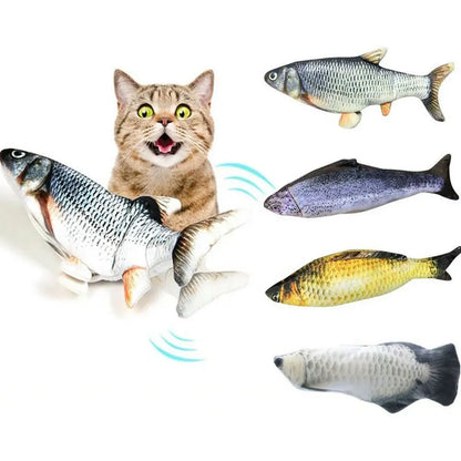 Interactive Electric Fish Cat Toy - Realistic Simulation with Built-in Rechargeable Battery and Catnip