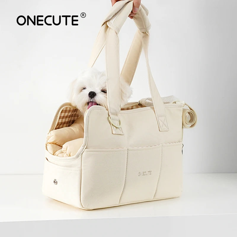 Portable Dog Carrier Shoulder Bag - Stylish Pet Travel Handbag for Small Dogs & Cats, Perfect for Chihuahua, Yorkshire & More