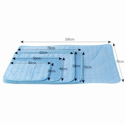 Pet Cooling Mat - Ice Silk Moisture-Proof Sleeping Pad for Dogs & Cats, 5 Sizes