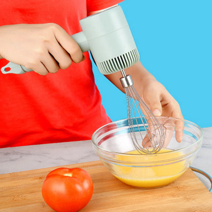 Portable USB Electric Food Mixer & Wireless Hand Blender - 3-Speed Egg Beater, Garlic Crusher, Dough & Cream Masher - Kitchen Tool