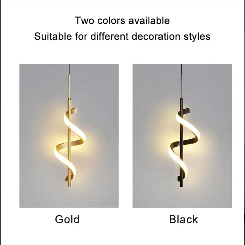 Modern LED Pendant Light, Sleek Indoor Lighting for Bedroom, Dining Room, Kitchen, and Bedside