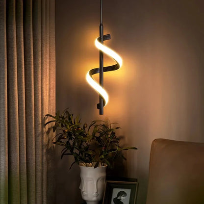 Modern LED Pendant Light, Sleek Indoor Lighting for Bedroom, Dining Room, Kitchen, and Bedside