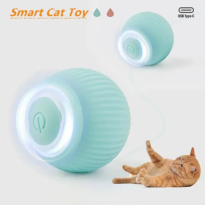 Smart Rechargeable Rolling Ball Cat Toy - Interactive Motion Ball for Indoor Play