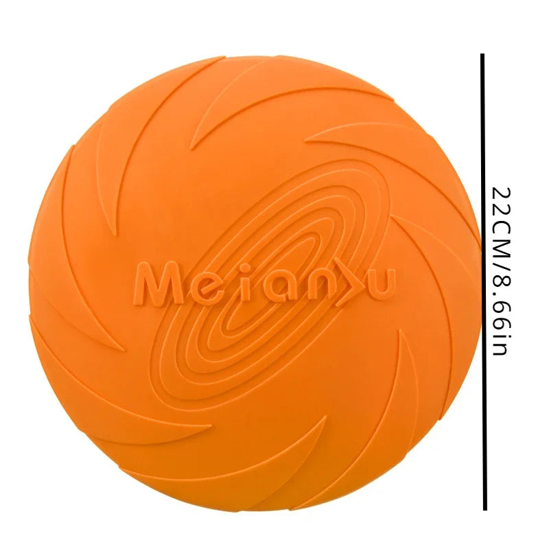 Durable Silicone Dog Flying Disc - Chew-Resistant Interactive Toy for Puppies & Dogs (15/18/22cm)