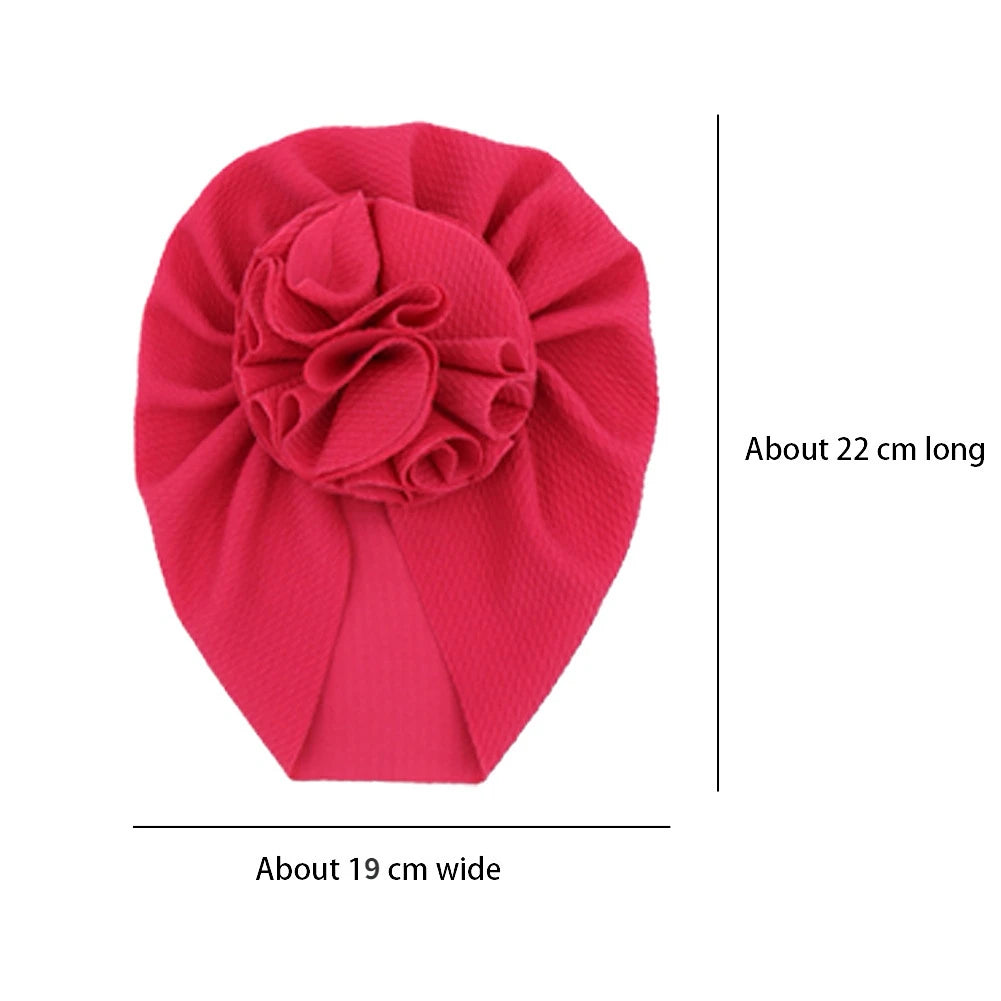 Cute Flower Baby Hat - Toddler Turban, Infant Head Wraps, Newborn Beanie Cap for 0-18 Months