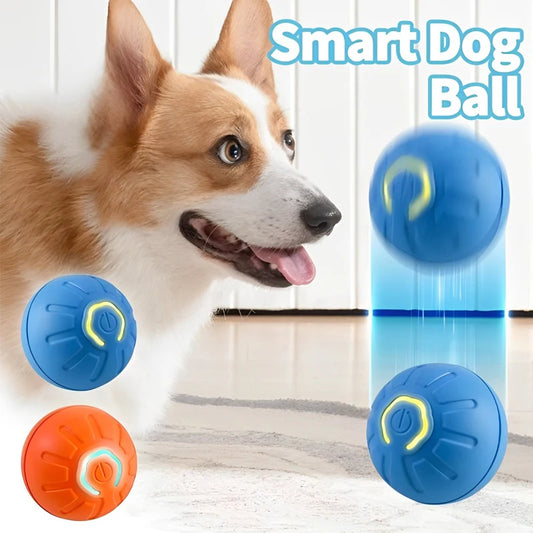 Interactive Smart Dog Toy Ball - USB Rechargeable, Automatic Moving and Bouncing Ball for Dogs and Cats - Pet Birthday Gift