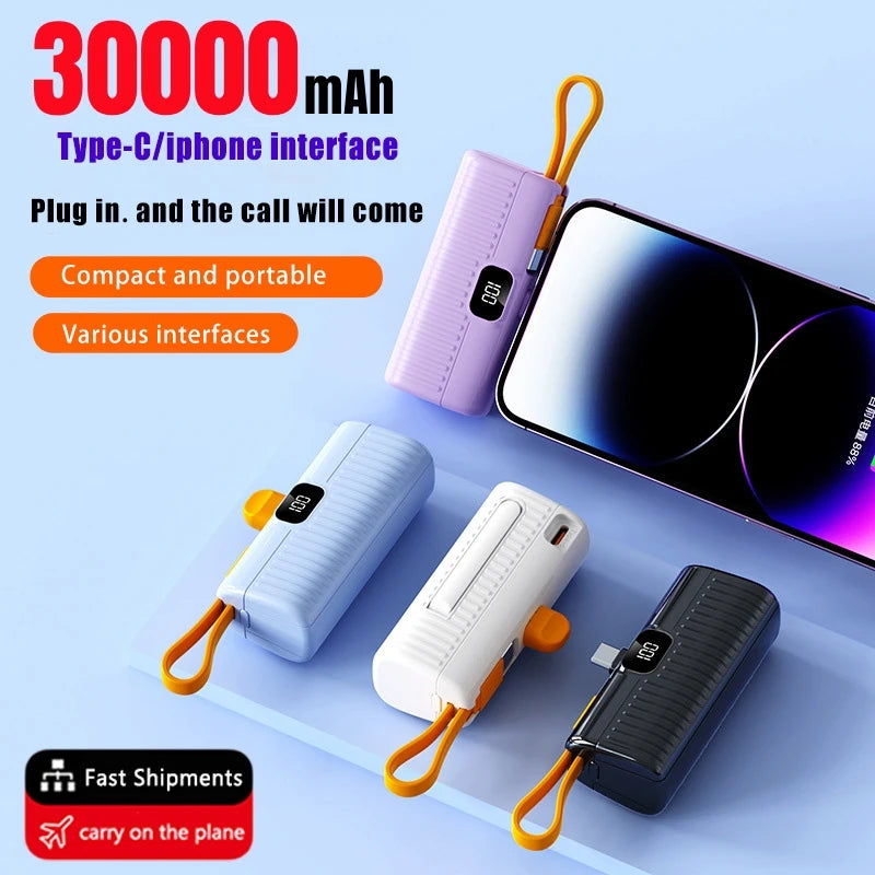 Xiaomi Power Bank 30000 mAh Compact Portable Pocket Power Bank Two-Way Fast Charging Compatible iPhone Samsung Free Shipping