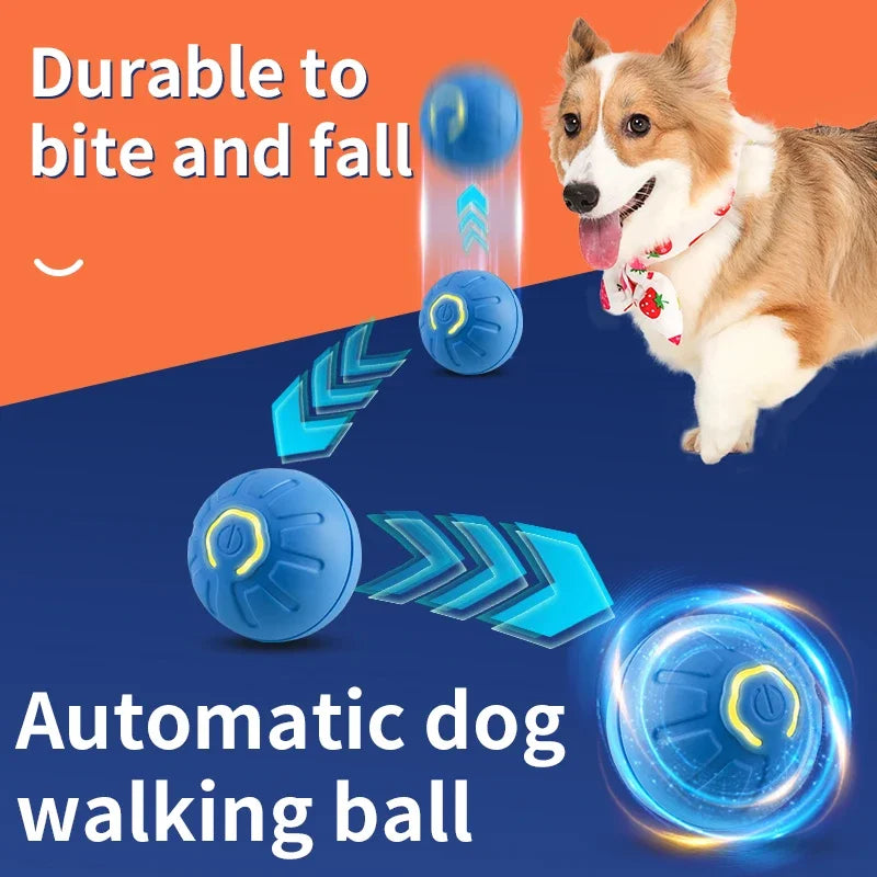 Interactive Smart Dog Toy Ball - USB Rechargeable, Automatic Moving and Bouncing Ball for Dogs and Cats - Pet Birthday Gift