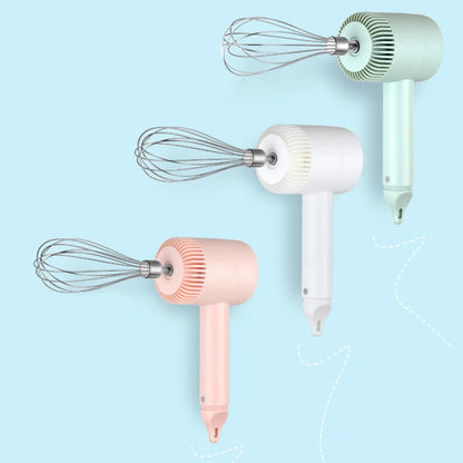 Portable USB Electric Food Mixer & Wireless Hand Blender - 3-Speed Egg Beater, Garlic Crusher, Dough & Cream Masher - Kitchen Tool