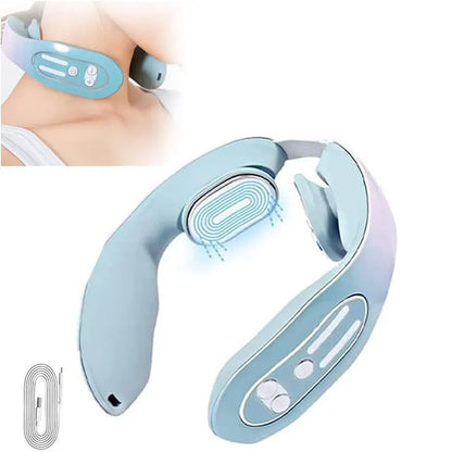 Advanced 2-in-1 Neck and Shoulder Massager with Blue Light Hot Compress and Gradient Color