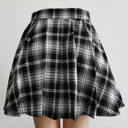 Women's Harajuku Punk Irregular Mini Pleated Skater Skirt - Asymmetric Cutout High Waist Gothic Hip Hop Clubwear