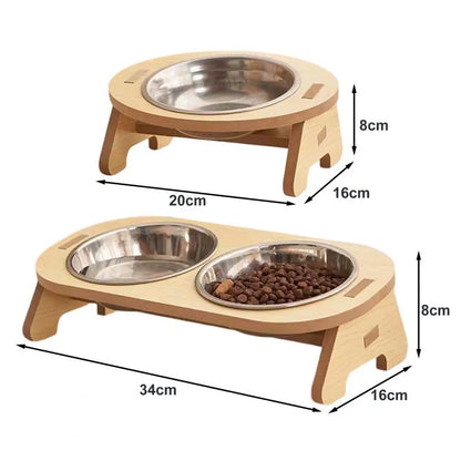 Durable Anti-Ant Cat and Dog Feeding Bowl - Single/Double Pet Feeder with Anti-Knockover Design, Large Capacity, Easy to Clean