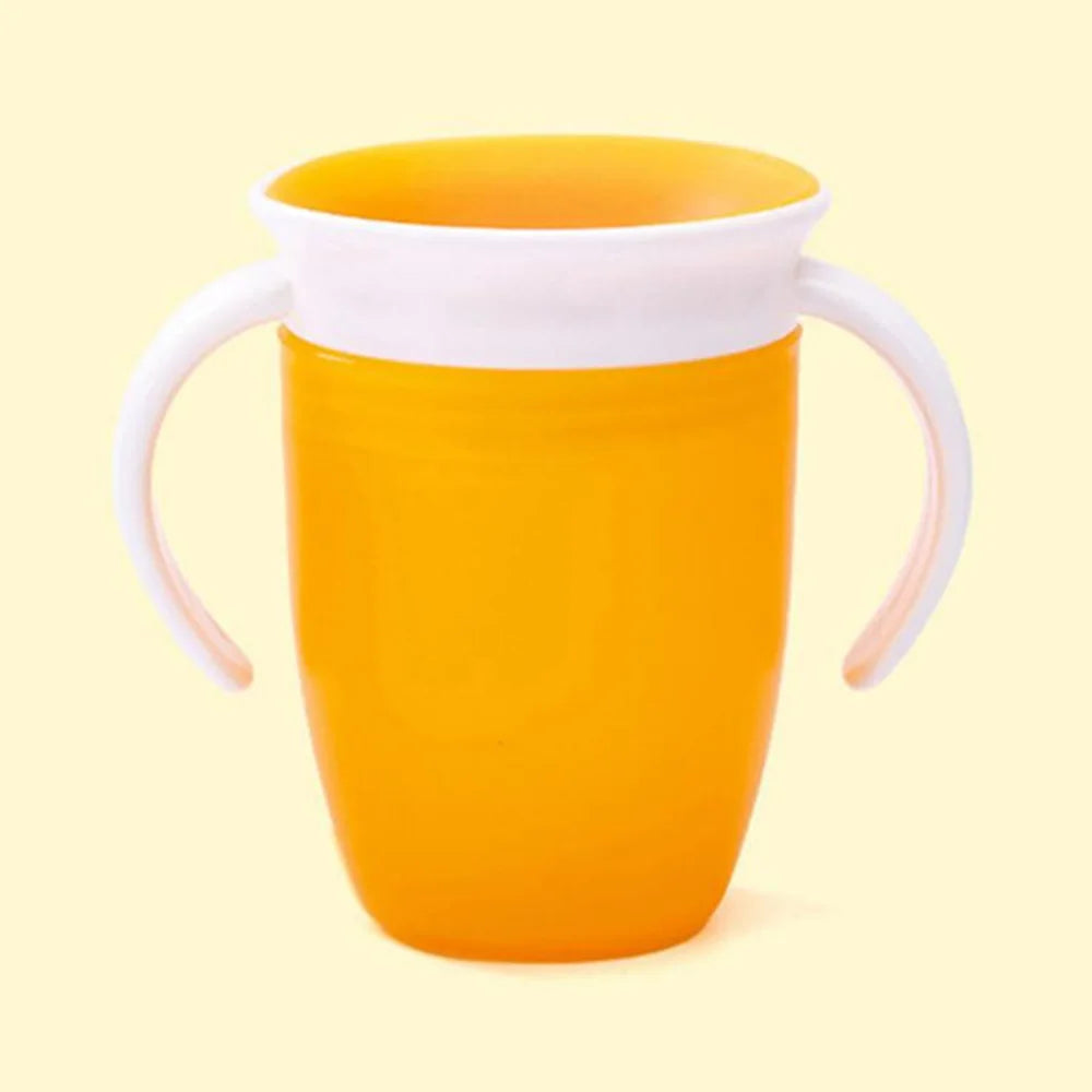 Leakproof 360° Rotating Baby Water Cup with Double Handle Flip Lid - 240ml Training Bottle for Infants